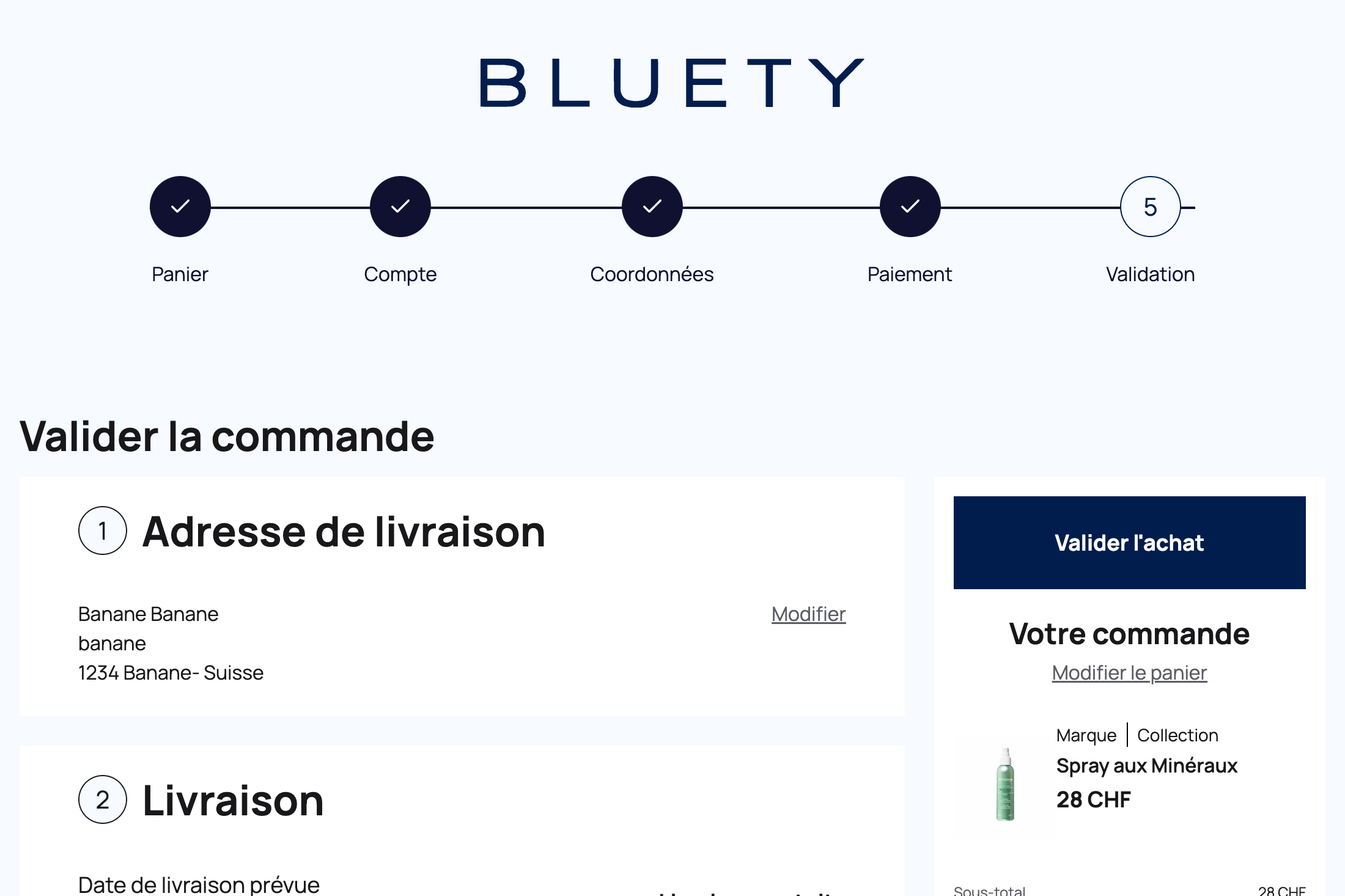 Capture d'écran de l'application Bluety