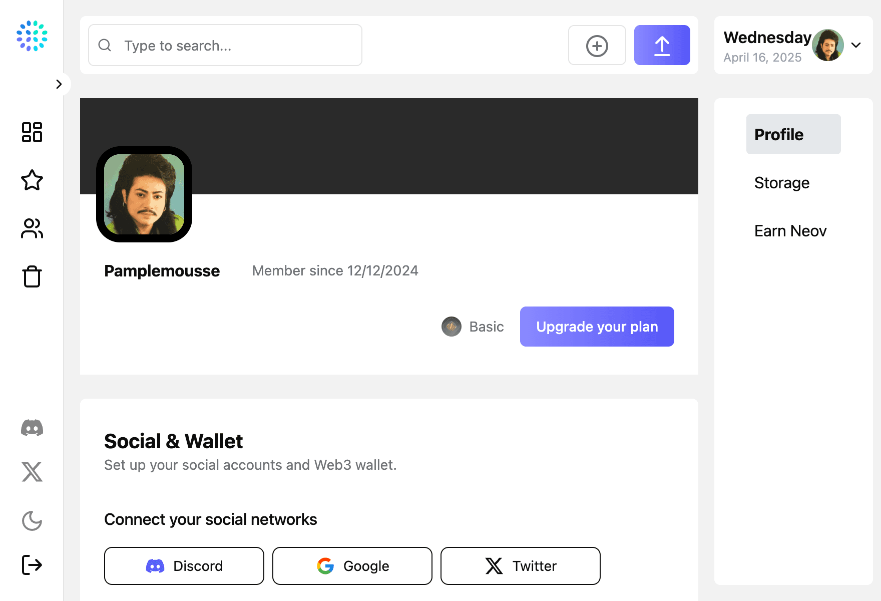 Neova Drive user interface